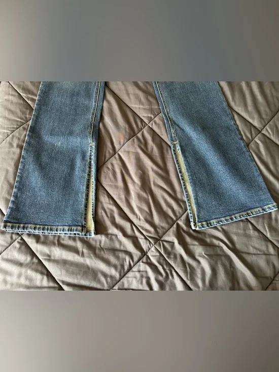 EB Denim Split Boot-Cut Denim Leggings NWT Size L - Picture 8 of 13